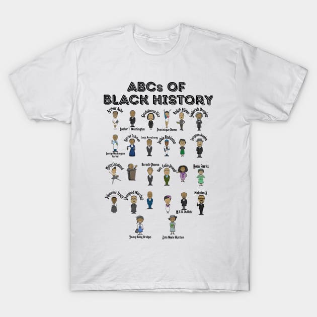 ABCs of Black History - Black History T-Shirt by bonsauba